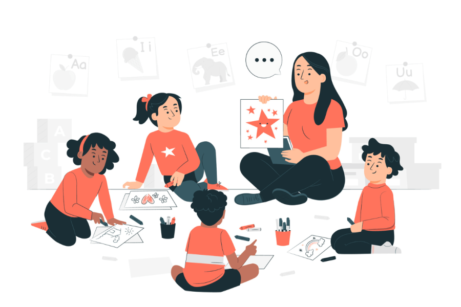 ambiente acogedor en un aula de infantil