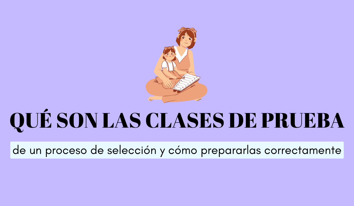 cómo preparar una clase de prueba si sois educadores infantiles